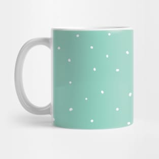 White Dots on Teal Mug